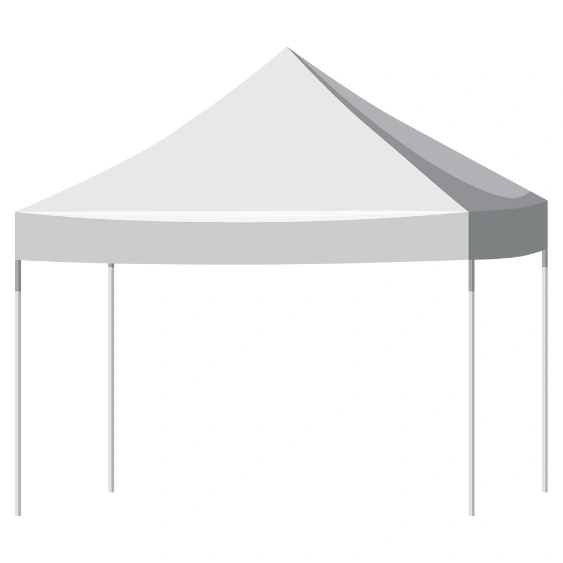 Witte Easy Up partytent van 3x3 meter, stevig en waterafstotend, perfect voor tuinfeesten en evenementen.