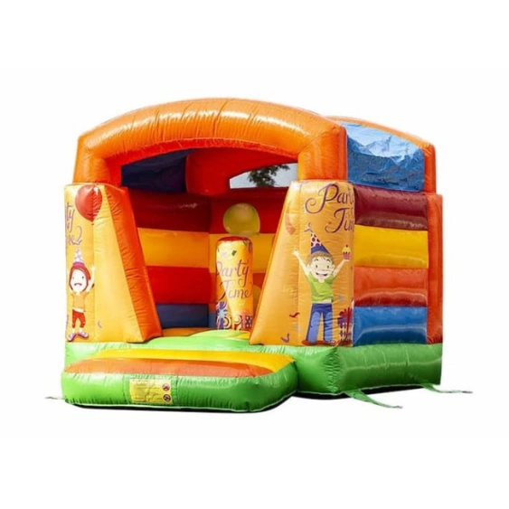 Mini Feest Springkussen, compact en kleurrijk voor de kleinste feestgangers.