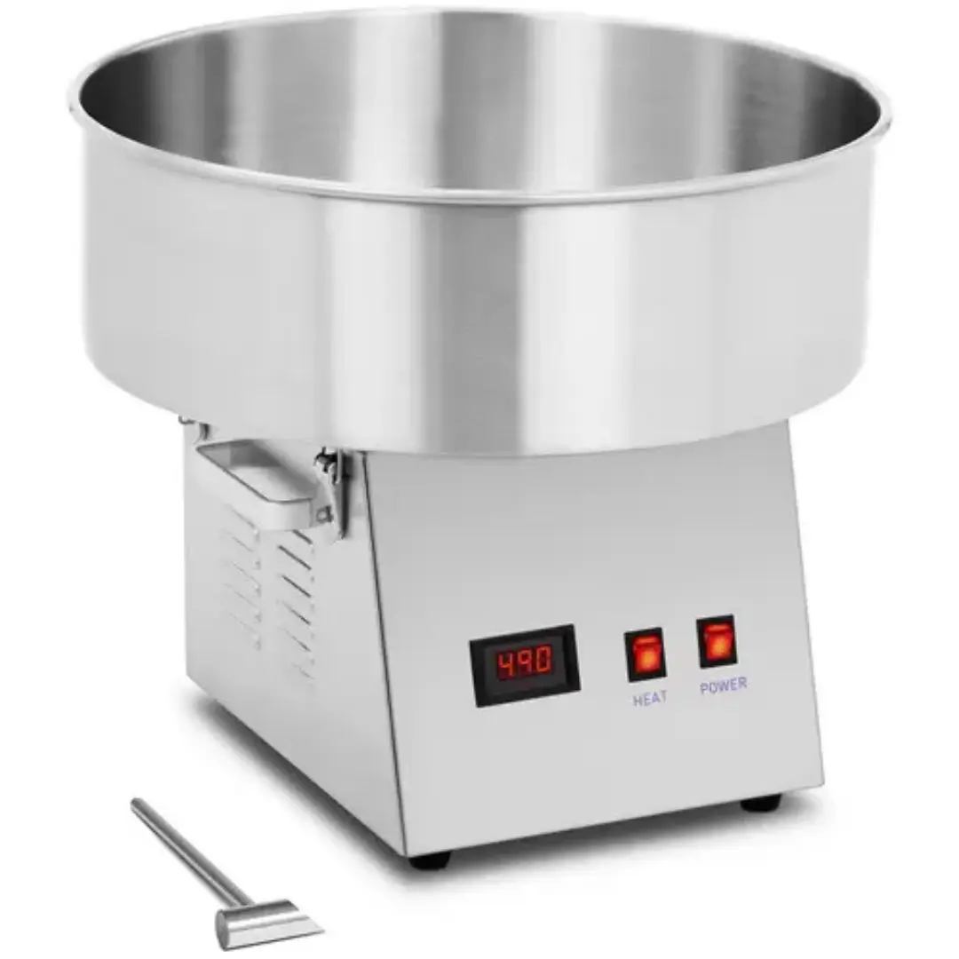 Professionele suikerspinmachine met rvs kom van 52 cm